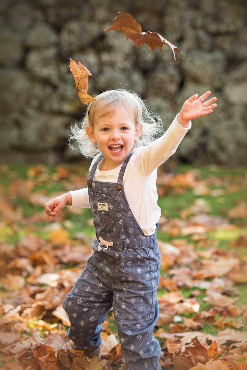 Auckland Family Photography 30 child playing in leaves by siobhan kelly photography