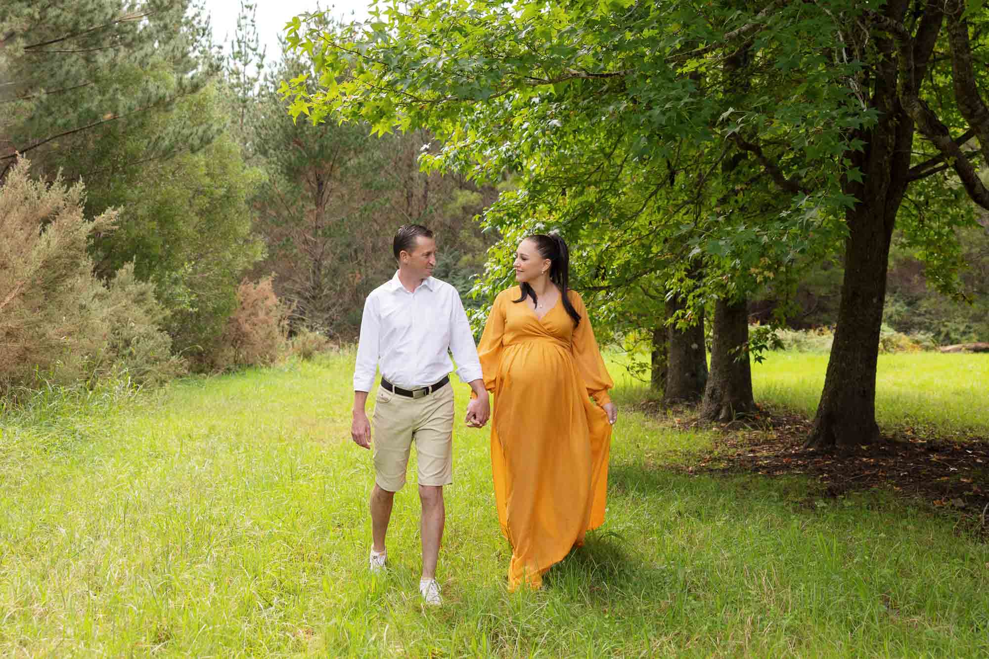 Maternity Wardrobe 41 Maternity photography Auckland mustard dress